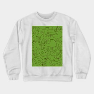 Woodland Creatures doodles Crewneck Sweatshirt